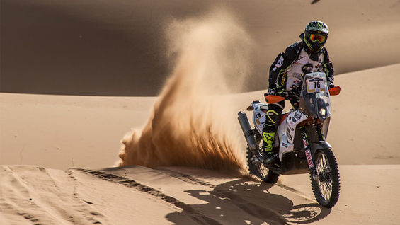 El motociclista  colombiano Santiago Bernal será el único colombiano en moto, en la edición 2018 del Rally Dakar. Foto: Colprensa