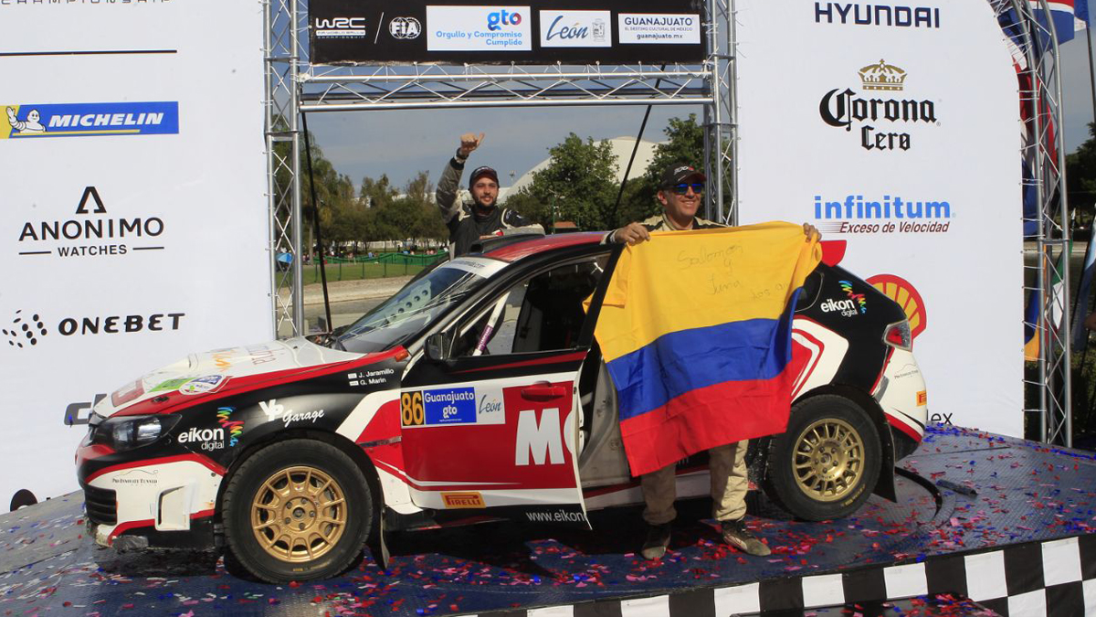 Jaramillo culminó exitosamente su tercera participación en la válida de México del Campeonato Mundial de Rally (WRC) abordo de un Subaru Impreza WRX STi. Foto: Fedeautos