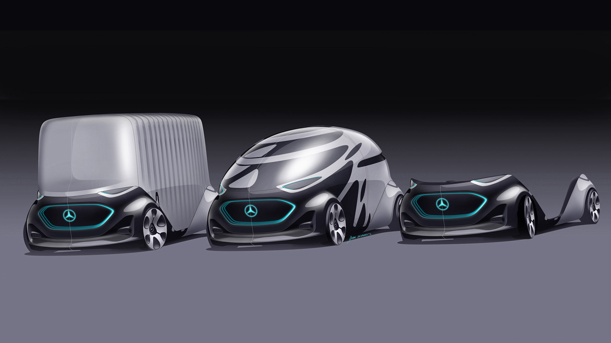 Estos vehículos lograrían hacer la adaptación de una ruta utilizando información de tráfico en tiempo real. Foto: Daimler Press