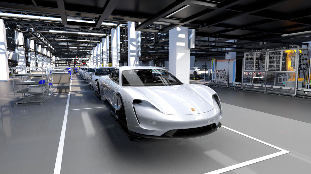 La marca alemana Porsche anunció que duplicará su nivel de producción de su primer vehículo eléctrico para cubrir la alta demanda por parte del público. Foto: Porsche