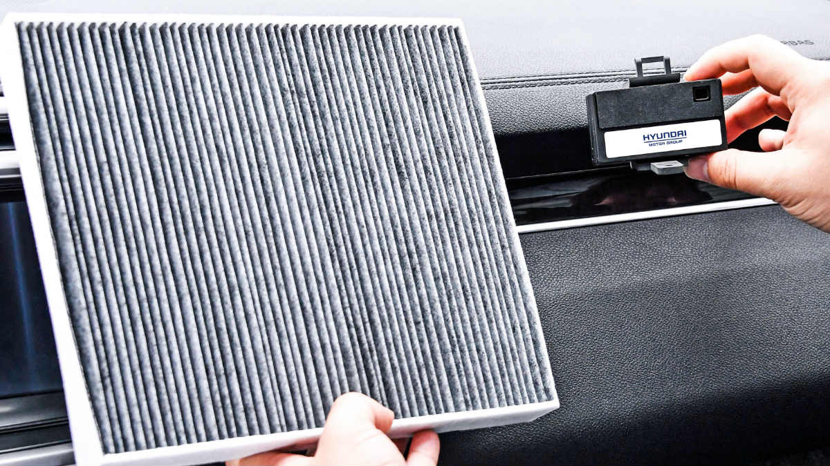 Kia Motors desarrolló un sistema inteligente que purifica el aire dentro del vehículo si detecta que está contaminado.  Foto: KIA Motors.