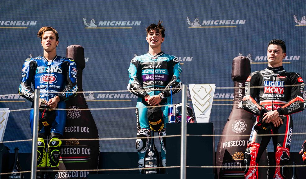 Colombia sonó en lo más alto del Moto2, gracias a David Alonso