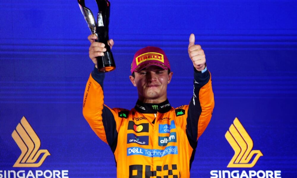 F1 Russell dominó en Singapur mientras Mclaren se enreda en su propia lucha por el campeonato