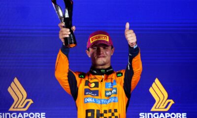 F1 Russell dominó en Singapur mientras Mclaren se enreda en su propia lucha por el campeonato