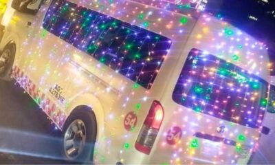 Arreglar los carros para Navidad las luces y pesebres, podrían dar multas