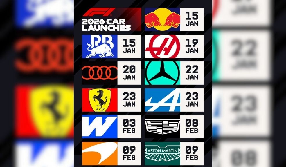 Fórmula 1 fechas de las presentaciones de los monoplazas de todos los equipos en 2026