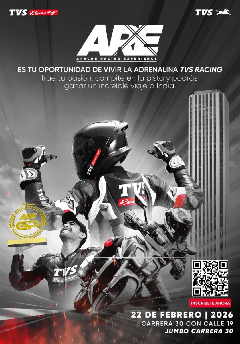 TVS trae a Colombia el Apache Racing Experience riders competirán por un cupo para correr en India