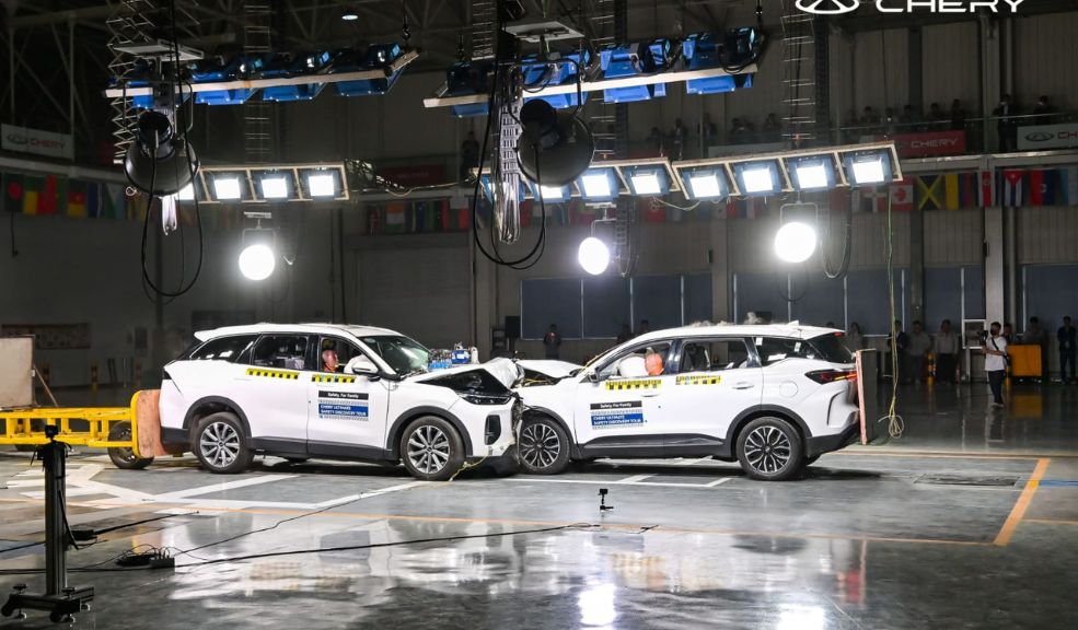 Chery Tiggo 9 CSH fue puesto a prueba en una colisión así le fue